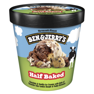 ben & jerry's half baked® chocolate & vanilla ice cream pint